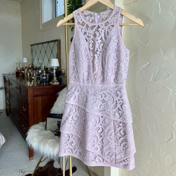 chinese dress ladies The Kylie Dress in Begonia Pink Lace 8 / Begonia Pink Lace main image 0